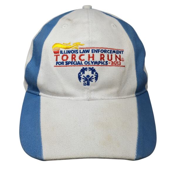Illinois Law Enforcement Torch Run Strapback Baseball Cap White OS BWM Global - Picture 1 of 10